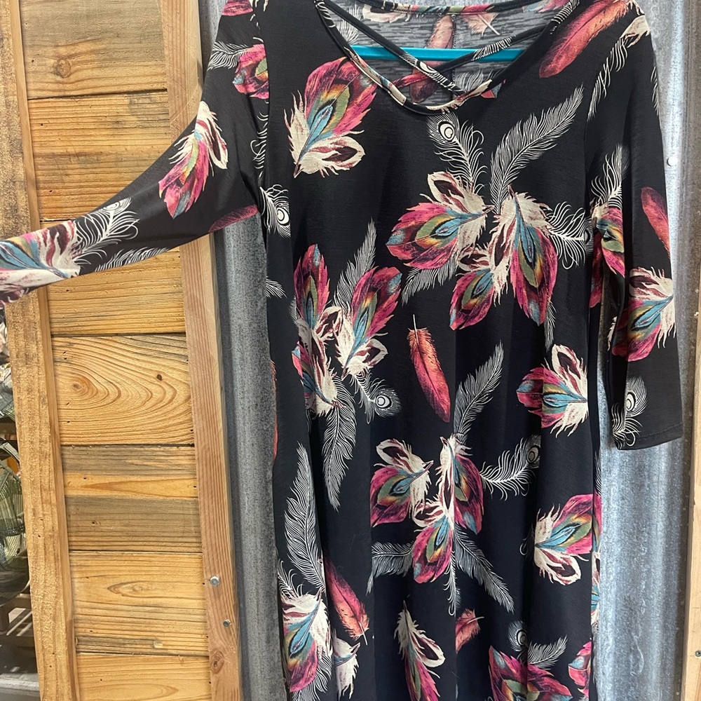 Floral Black Dress